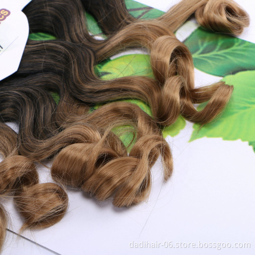 factory price angel curl 8pcs/lot classic heat resistant fiber one pack for one hair,ombre two tone best Synthetic Hair Weave